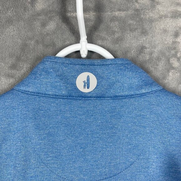 Johnnie-O Men's Liberty Denny PREP-FORMANCE Quarter-Zip Vest Blue Mens XL - Picture 6 of 8